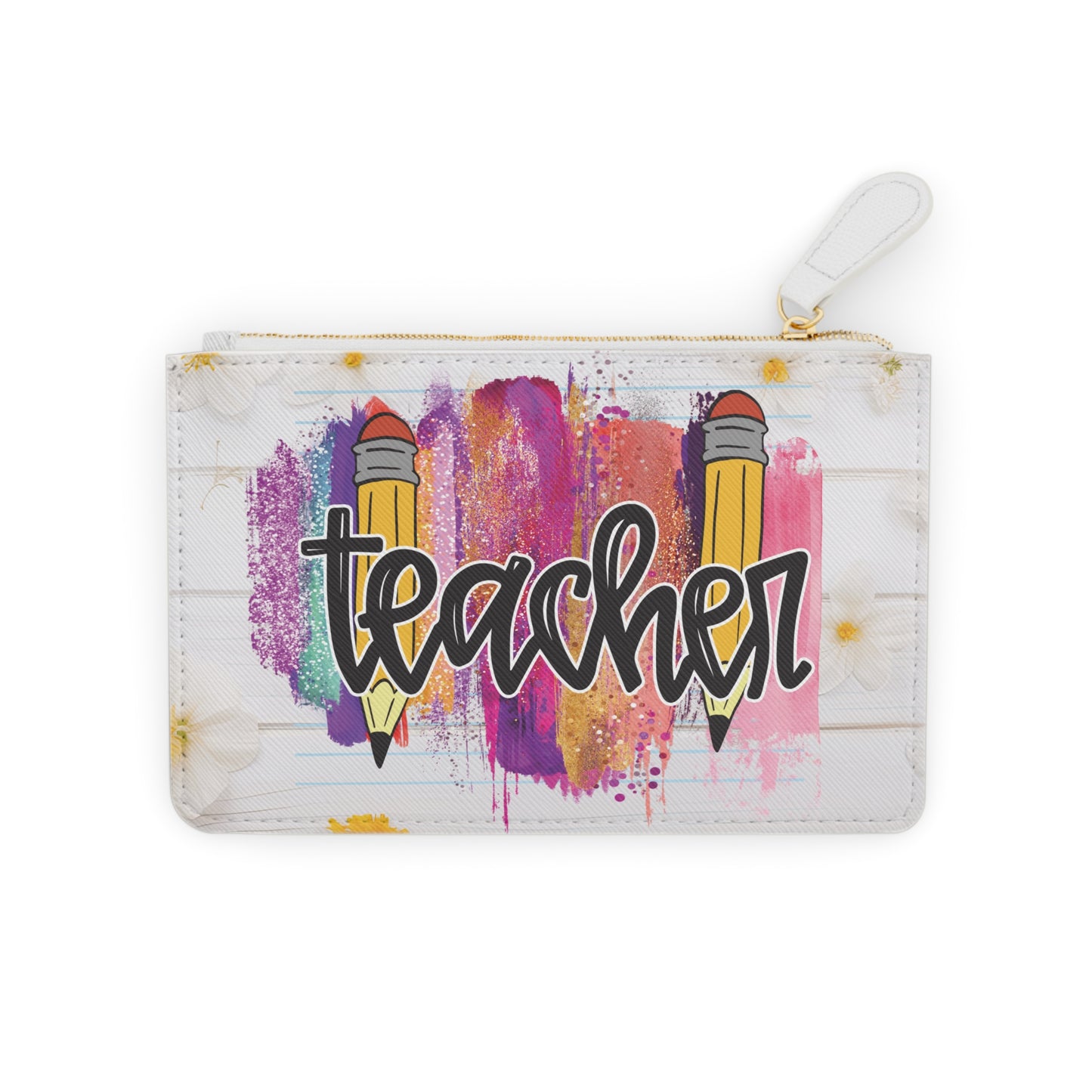 Teacher clutch bag, Mini Clutch Bag, Teacher bag, Cruelty-Free Faux Leather, Vegan