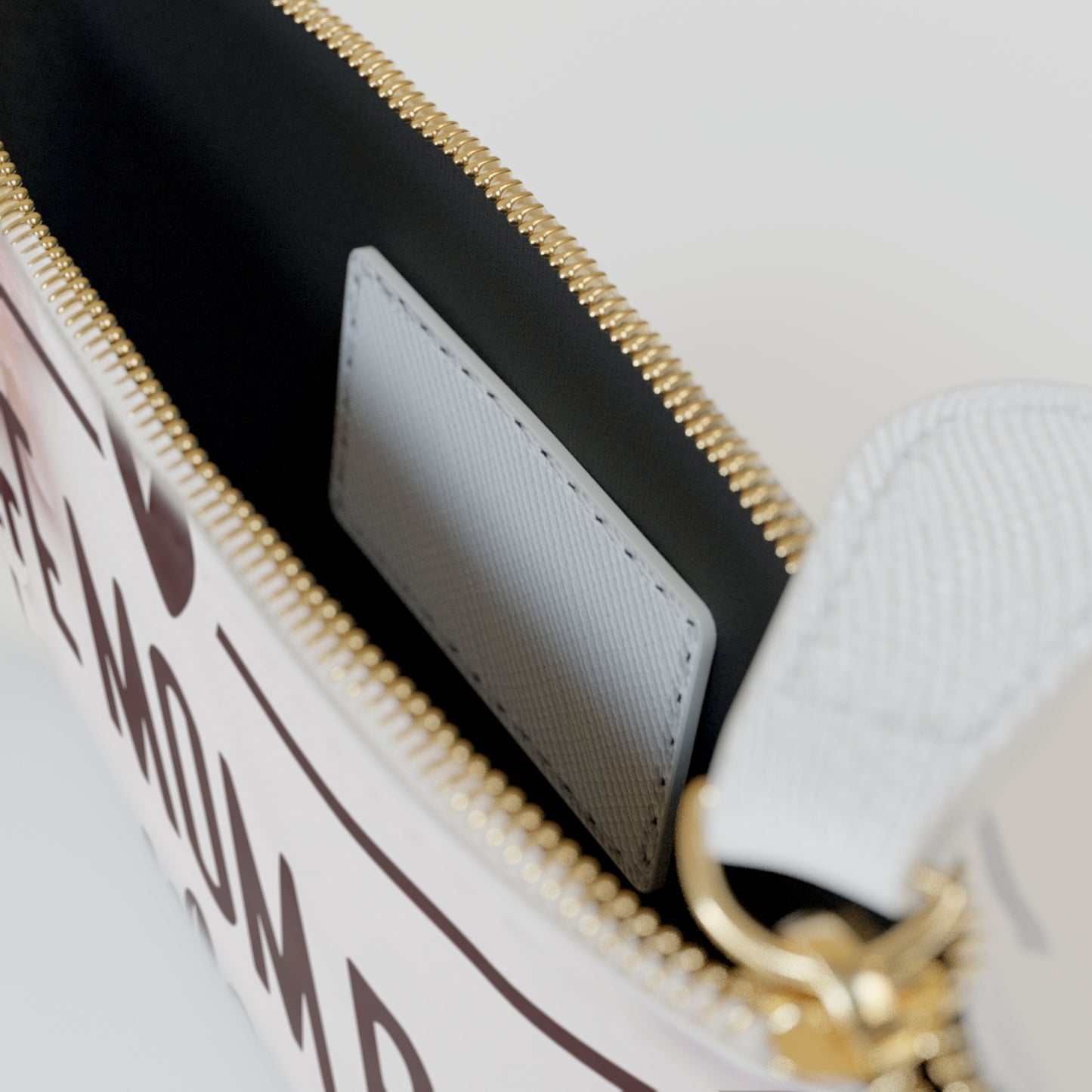 wife mom boss, Mini Clutch Bag, watercolor clutch bag, Cruelty-Free Faux Leather, Vegan