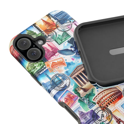 Stamp Collage MagSafe Tough Iphone Case