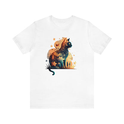 Cat shirt, colorful shirt for cat lover, graphic shirt