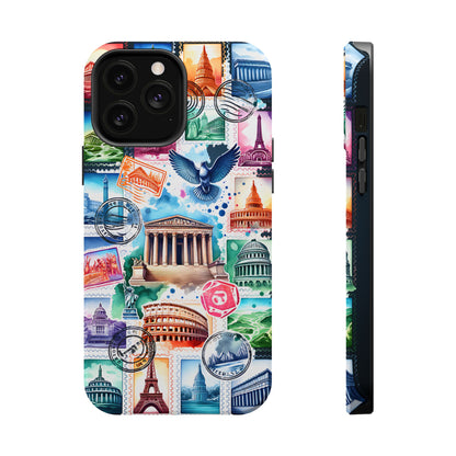 Stamp Collage MagSafe Tough Iphone Case