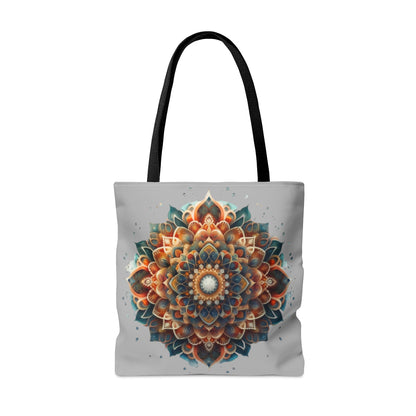 Tote Bag (AOP), Mandala tote bag, mandala art, floral mandala, 3d mandala, mandala bag