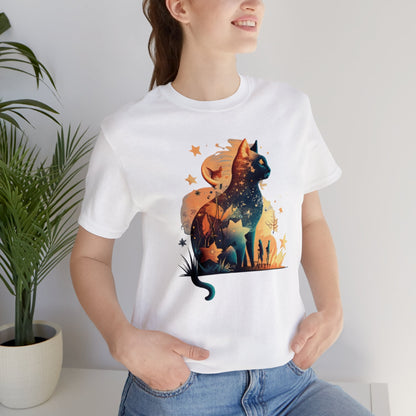 Cat shirt, colorful shirt for cat lover, graphic shirt