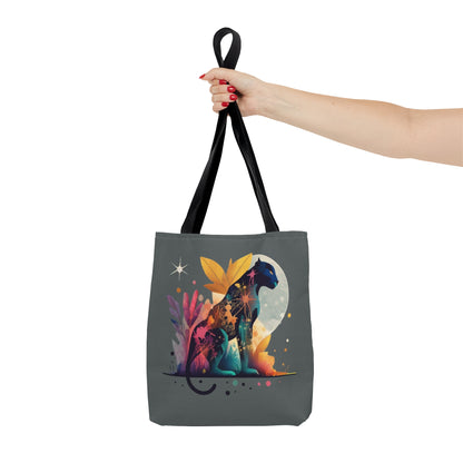 black panther Tote Bag, colorful panther tote bag