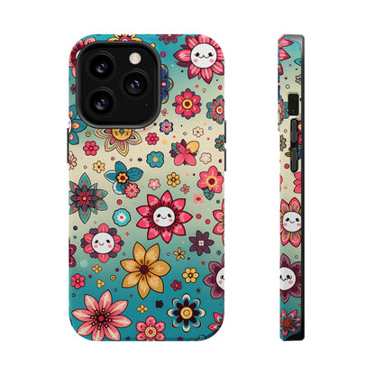 Kawai Flowers MagSafe Tough Iphone Case