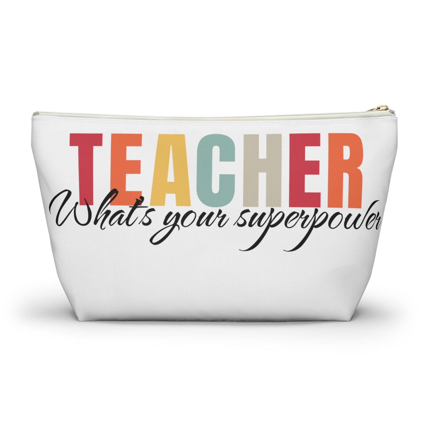 Teacher what's your superpower pouch, teacher organizer pouch