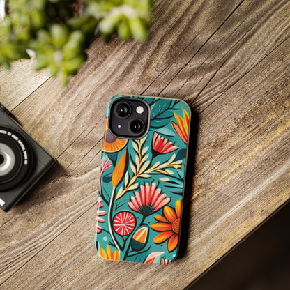 Boho wildflower tough phone case