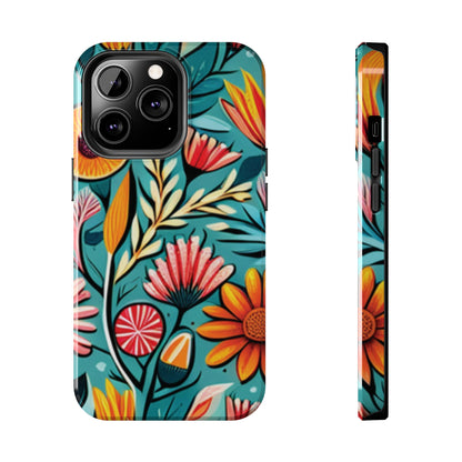 Boho wildflower tough phone case