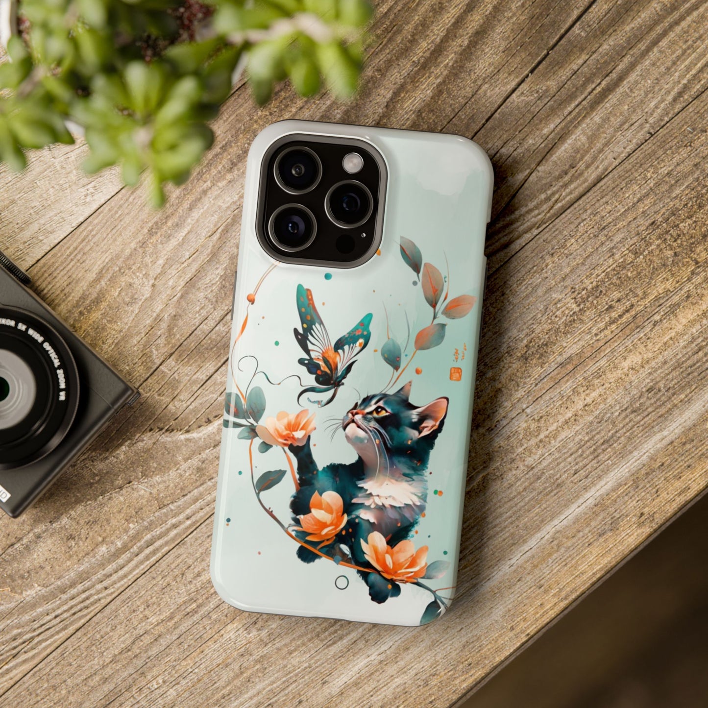 Kitten phone case, MagSafe Tough Iphone Cases