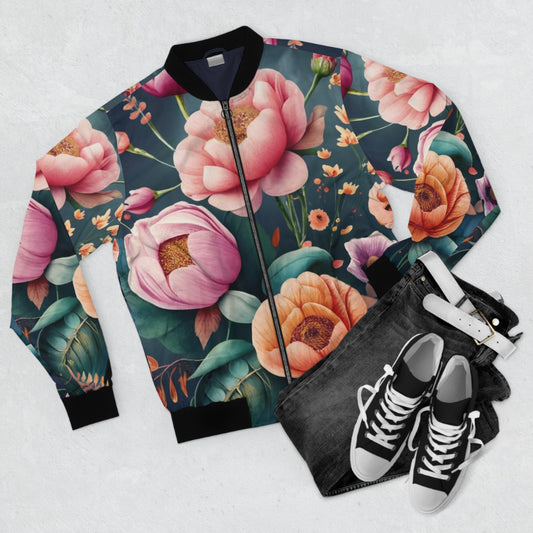 Lightweight Bomber Jacket (AOP), flower bomber jacket