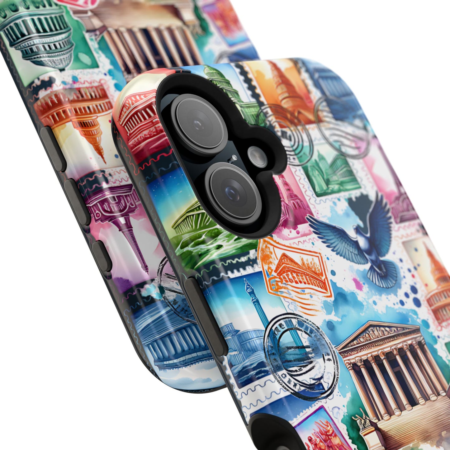 Stamp Collage MagSafe Tough Iphone Case