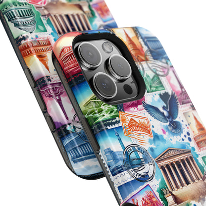 Stamp Collage MagSafe Tough Iphone Case