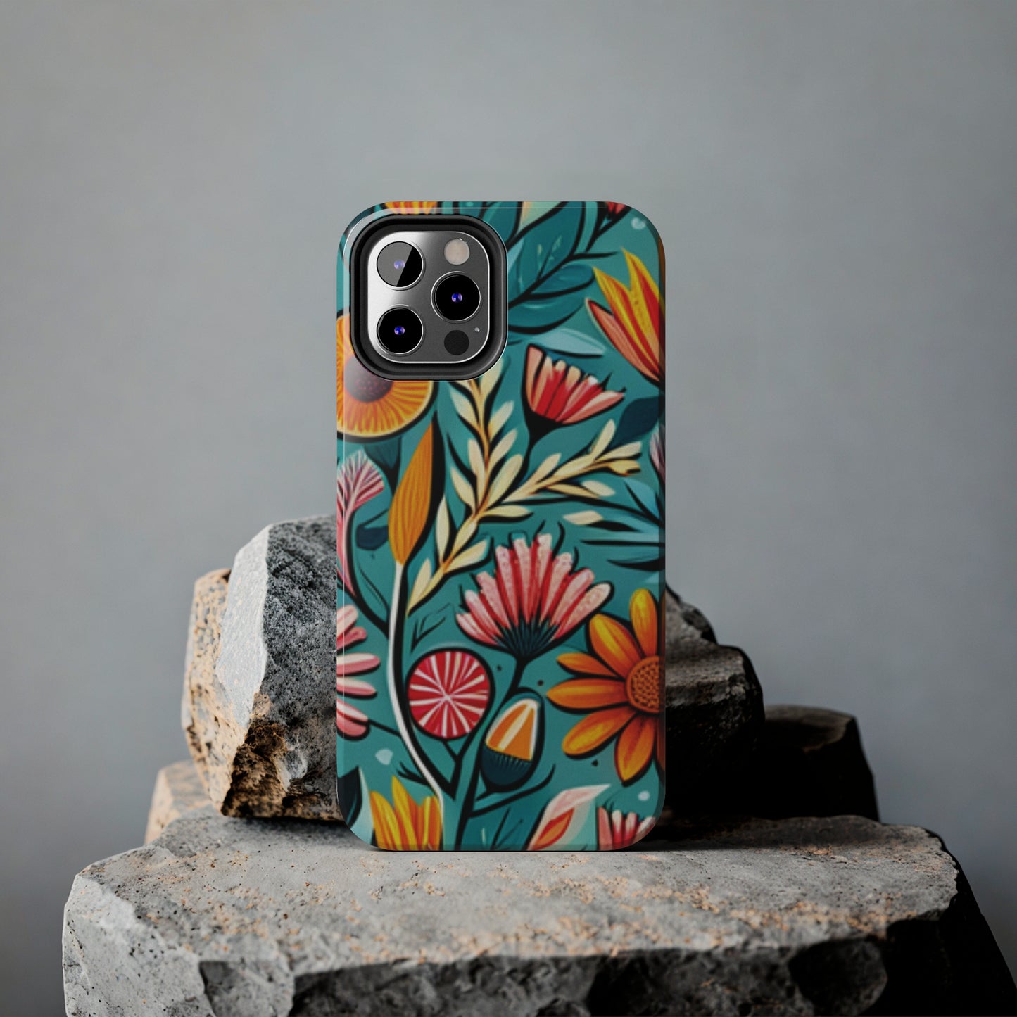 Boho wildflower tough phone case