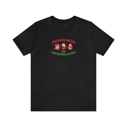 Fueled by coffee and christmas cheer, christmas coffee shirt