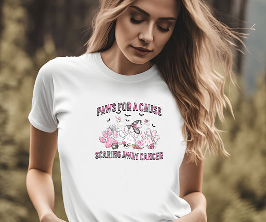 Paws for a cause, cancer awareness shirt, animal lover shirt