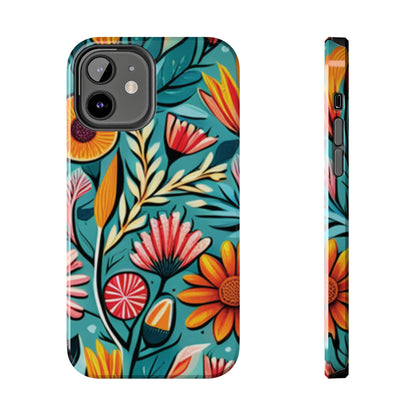 Boho wildflower tough phone case