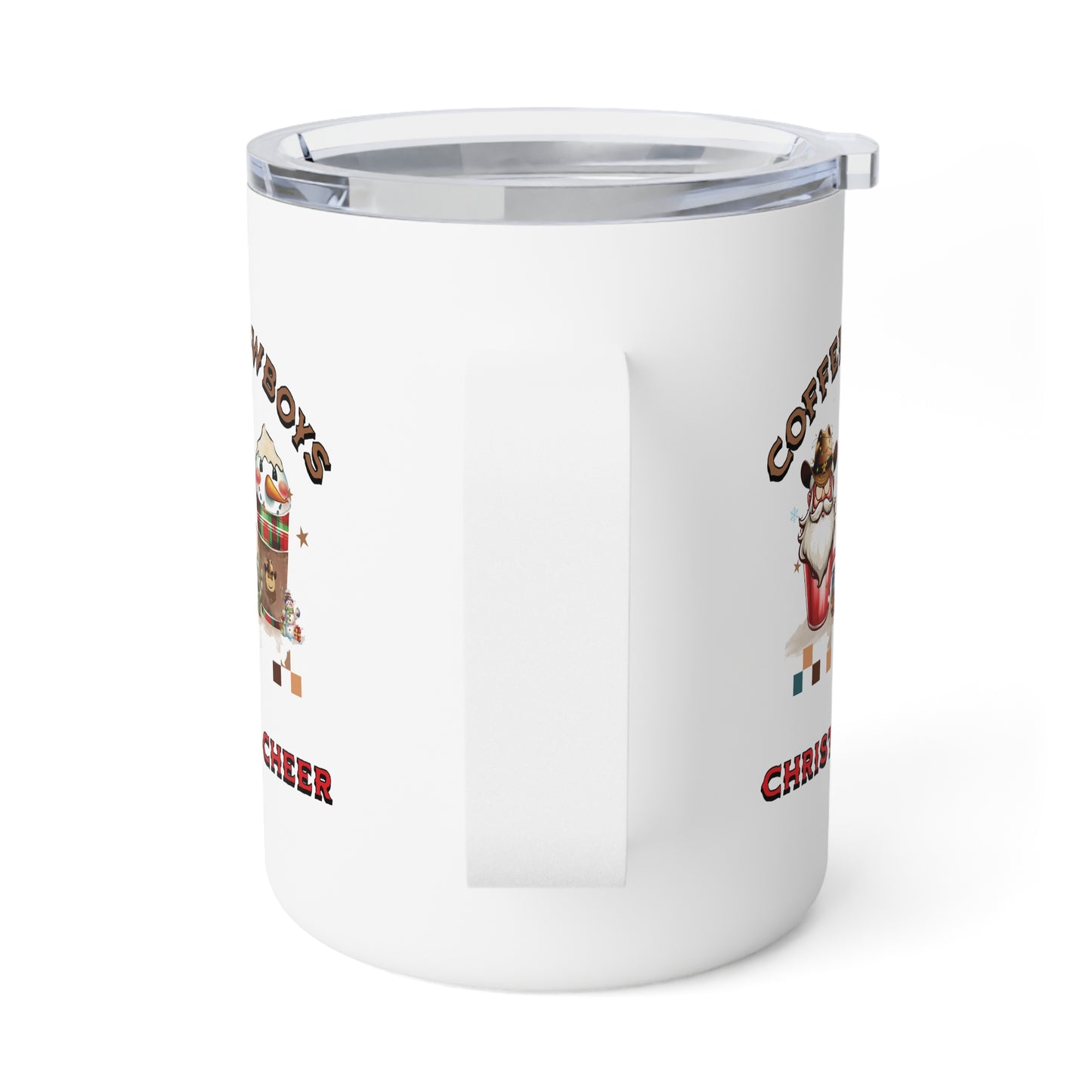 Western Christmas mug, Stainless steel insulated coffee mug, 10oz