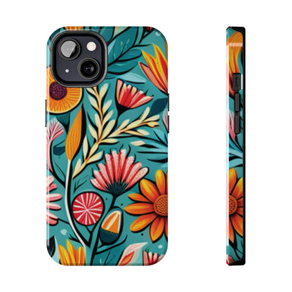 Boho wildflower tough phone case