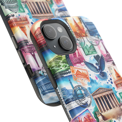 Stamp Collage MagSafe Tough Iphone Case