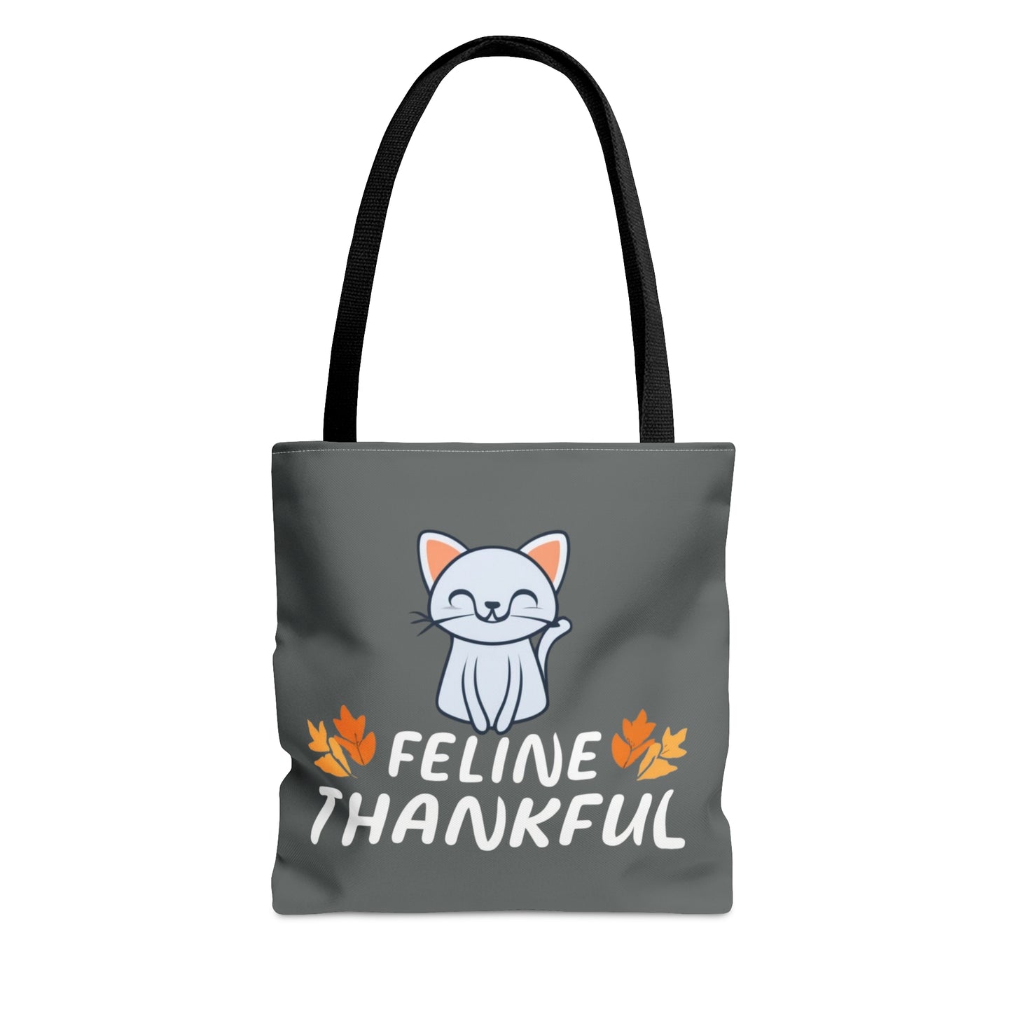 Feline thankful tote bag, cat Tote Bag, Thanksgiving cat tote bag