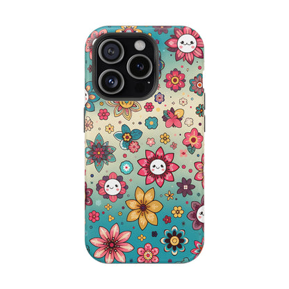 Kawai Flowers MagSafe Tough Iphone Case