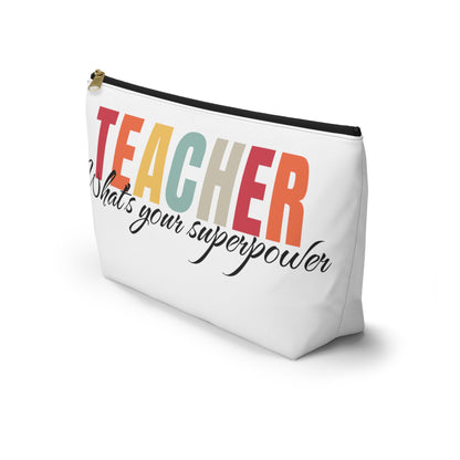 Teacher what's your superpower pouch, teacher organizer pouch