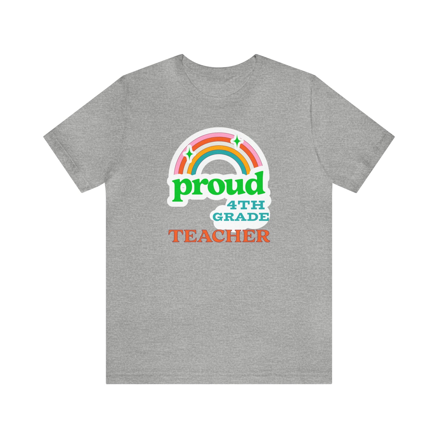 Funny proud 4th grade teacher shirt for back to school teacher appreciation gift