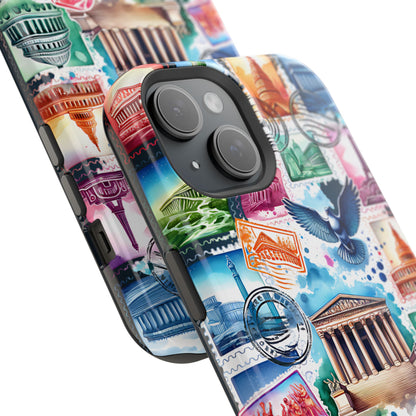 Stamp Collage MagSafe Tough Iphone Case