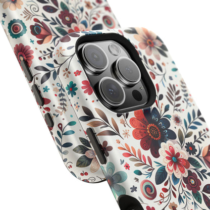 Boho flowers MagSafe Tough Iphone Case