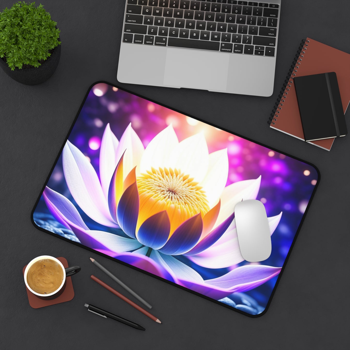 Lotus flower Desk Mat