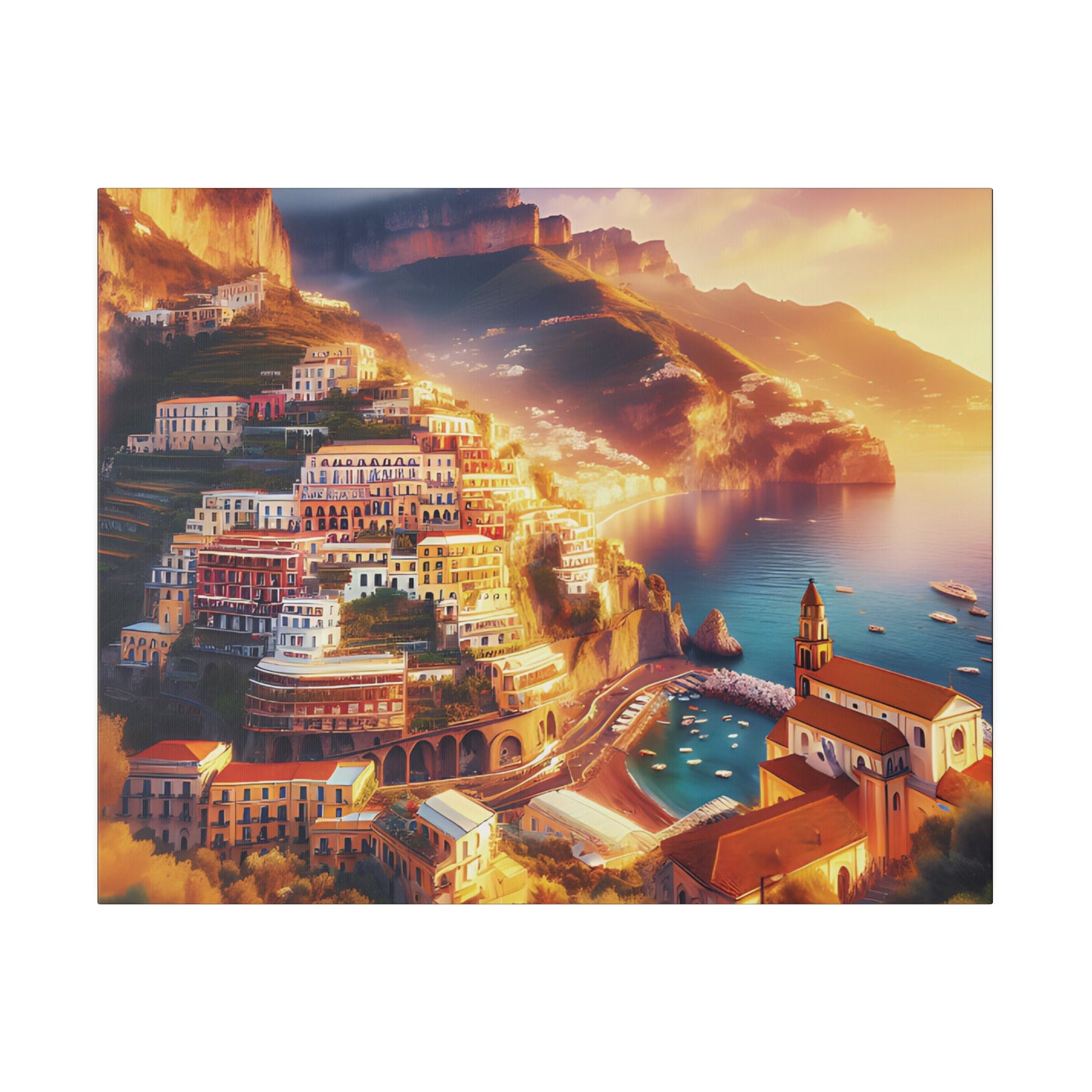 Amalfi Travel Print Matte Canvas, Stretched, 0.75"