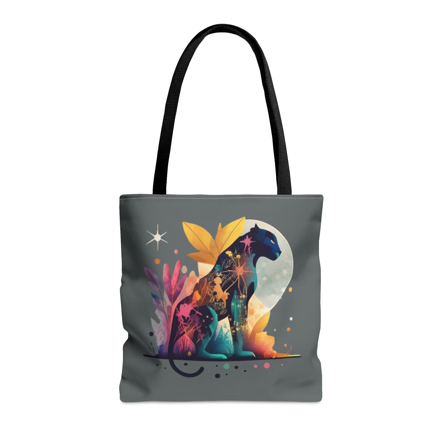 black panther Tote Bag, colorful panther tote bag