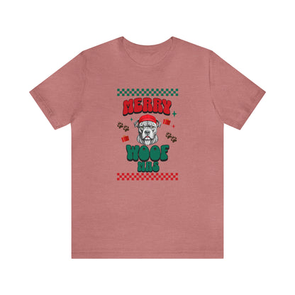 Merry Woofmas, pitbull lover shirt, christmas pitbull shirt