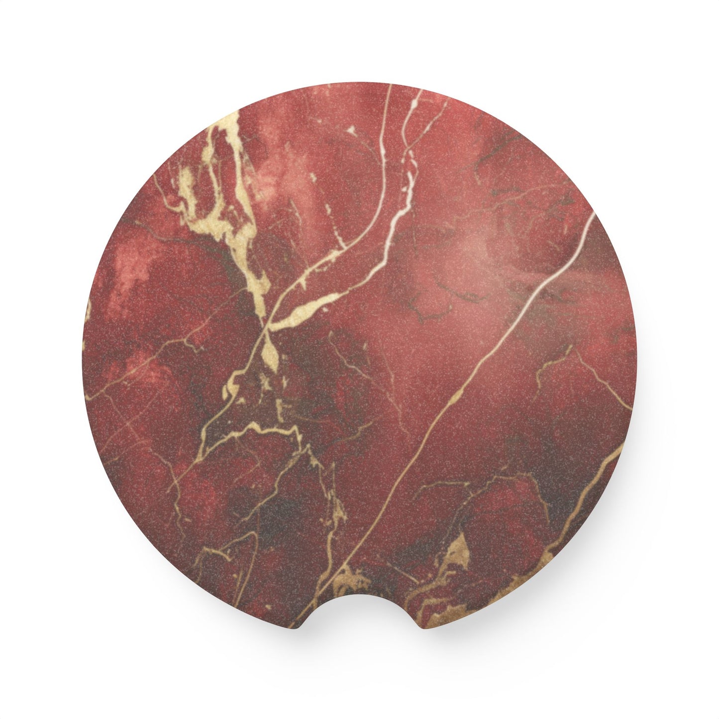 Red Soapstone Car Coaster