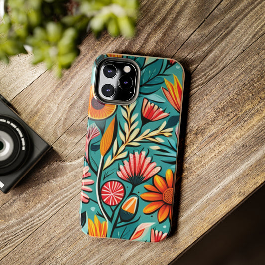 Boho wildflower tough phone case