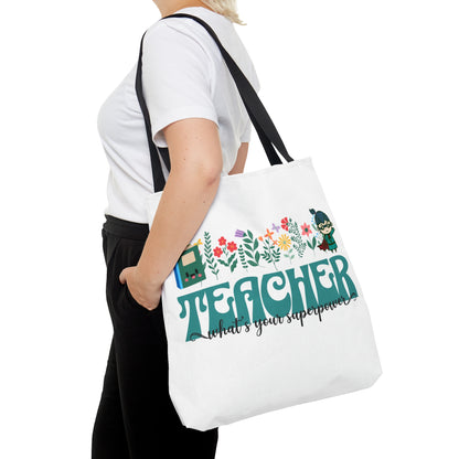 Teacher superhero, teacher tote bag