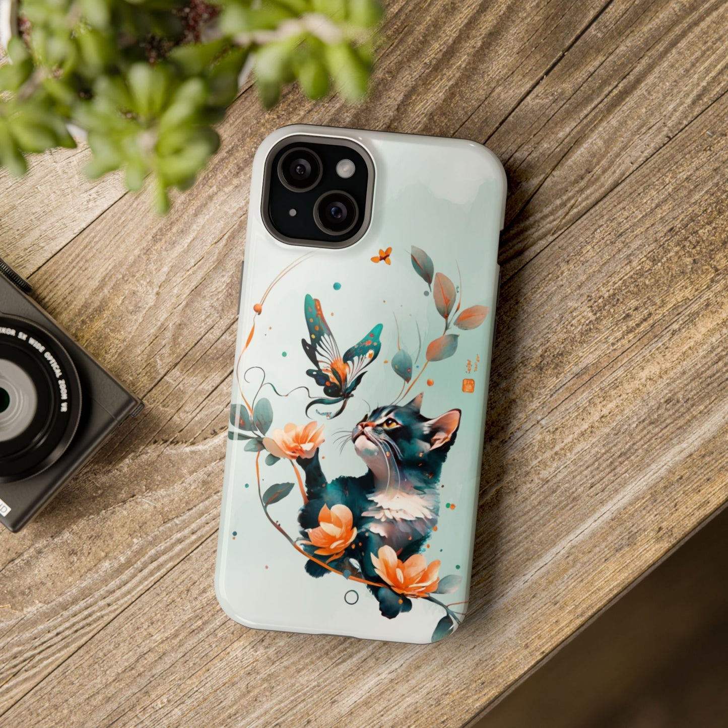 Kitten phone case, MagSafe Tough Iphone Cases