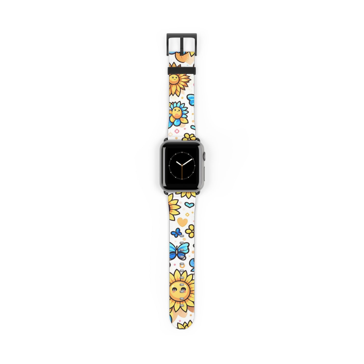 Sunflowers Faux Leather Apple Watch Band