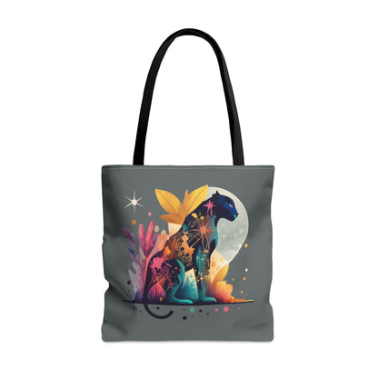 black panther Tote Bag, colorful panther tote bag