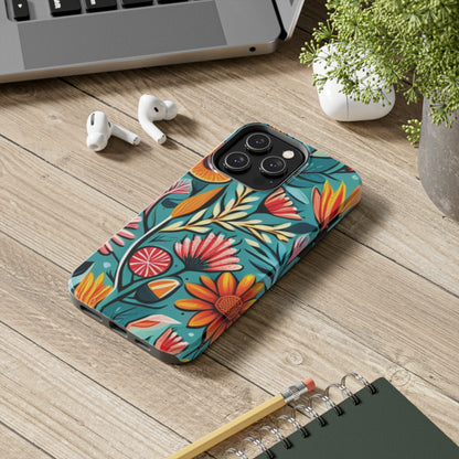 Boho wildflower tough phone case