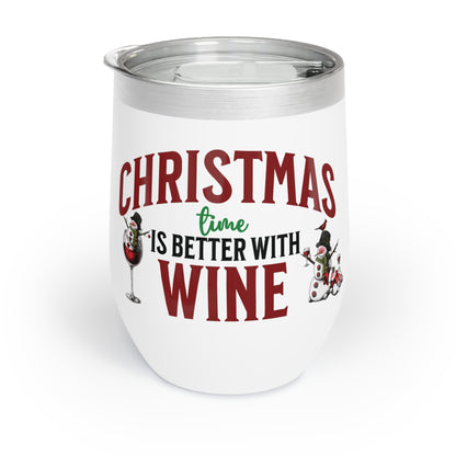 Insulated Stainless steel wine tumbler, Christmas wine tumbler