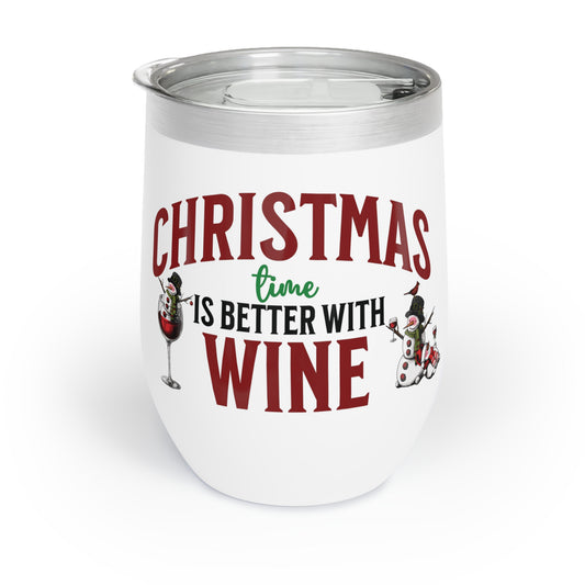 Insulated Stainless steel wine tumbler, Christmas wine tumbler