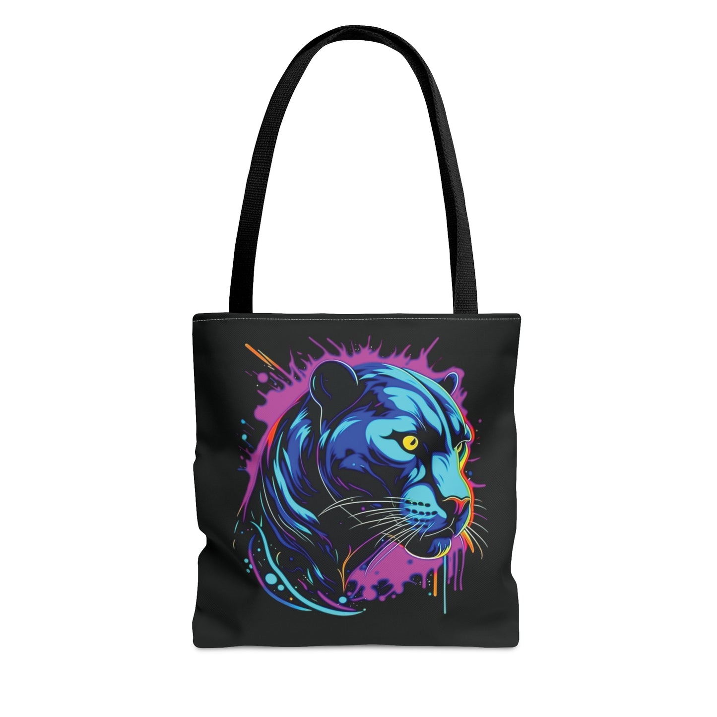 Black Panther Tote Bag, colorful panther tote bag