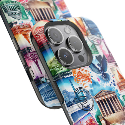 Stamp Collage MagSafe Tough Iphone Case