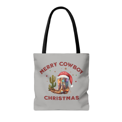 Merry cowboy christmas, Christmas tote bag