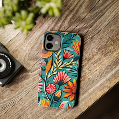 Boho wildflower tough phone case