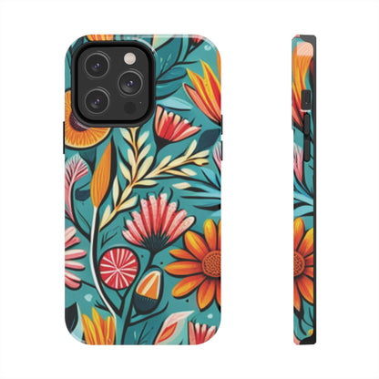 Boho wildflower tough phone case