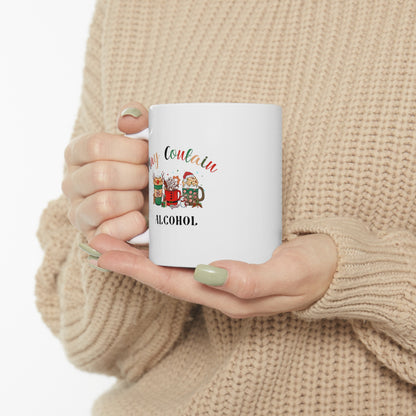 Merry christmas, Christmas drinks, funny mug, white Ceramic Mug 11oz