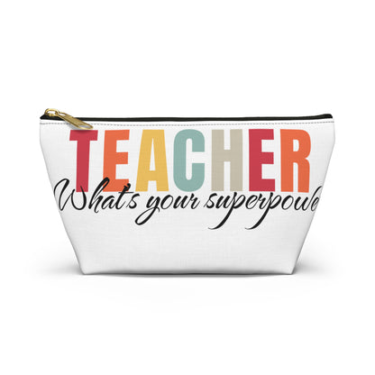 Teacher what's your superpower pouch, teacher organizer pouch