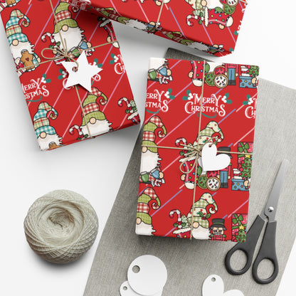 Gnomes Gift Wrap Papers, Christmas Gnomes gift wrap